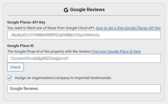Import Google Reviews into WordPress